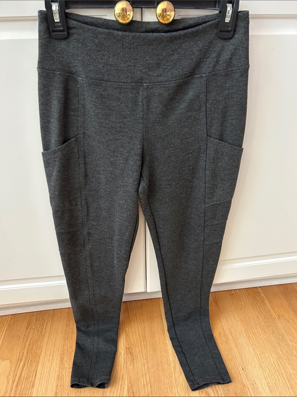 Mudd Charcoal High-Rise Ponte Leggings Size M